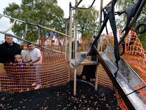 Supporting image for story: Parents club together after arsonists strike at Cannock playground