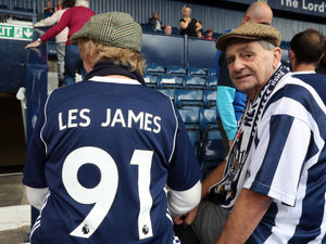 Supporting image for story: West Brom fans pay tribute to Baggies superfan Les James