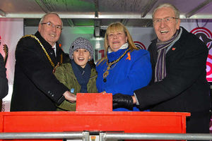 Barry and Margaret Findlay with Hugh Porter and Louis Johnson