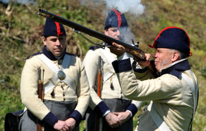 The Napoleonic War re-enactment at Whittington Castle