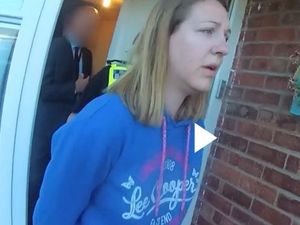 Supporting image for story: Footage shows killer nurse Lucy Letby being arrested at her home