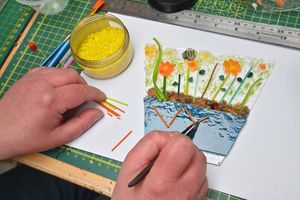 Glass fusing is a relaxing activity, says Lesley