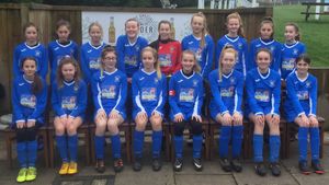 The newly formed Bridgnorth Town Junior U13 Girls don their first kit