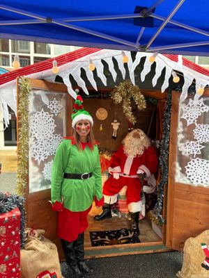Father Christmas and his helper elf in Ludlow (Picture Ludlow Town Council)