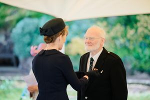 John Fraser MacLean accepts his medal