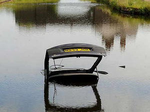 Supporting image for story: Sinking car sparks alert