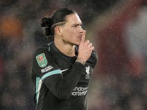 Liverpool’s Darwin Nunez celebrates