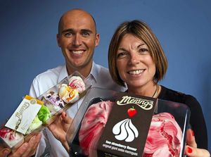 Brian and Leanne Crowther of sweet treat company Flower & White