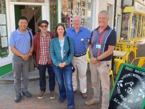 Supporting image for story: Knighton Rotary Club met with supporters of Classrooms in the Clouds charity (CITC) in Oswestry