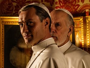 Jude Law and John Malkovich in The New Pope