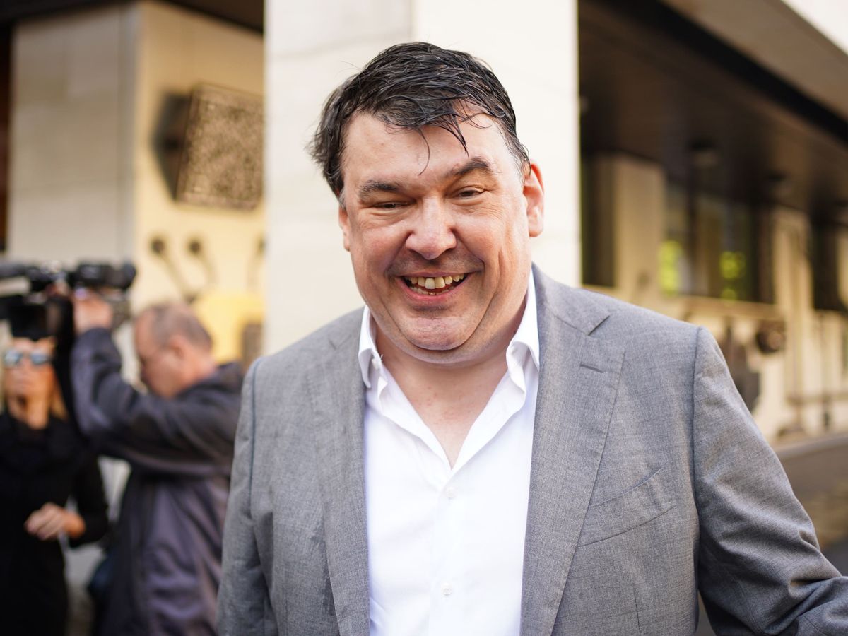 Father Ted creator Linehan arrives at court for trans activist harassment trial