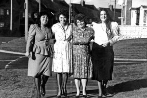 Pamela, sister Maureen, mother Florence Edwards and sister Linda, around 25 years ago