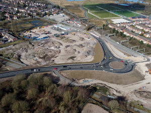 Supporting image for story: Drone footage shows Stafford Western Access Route progress