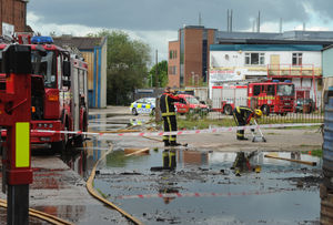 The aftermath of the fire