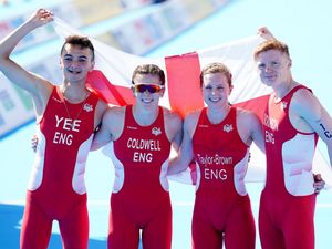 Supporting image for story: Alex Yee sets up mixed team relay gold before denying promise to buy a dog