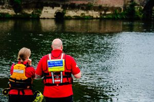 West Mercia Search & Rescue search the River Severn in Shrewsbury 