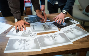 Comedian and author David Walliams working with John Burton