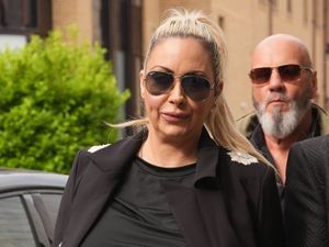 Jodie Marsh arriving at Chelmsford Magistrates’ Court