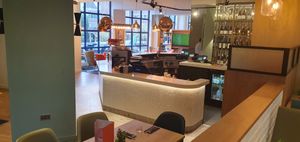 The bar area itself is airy and comfortable, with plenty of room for guests to enjoy a drink