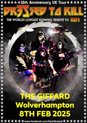 Dressed to Kill will bring the best of KISS to the Giffard Arms in Wolverhampton