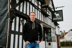 Owner of The White Hart pub in Shifnal, Adam Caton