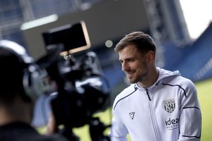 Jayson Molumby was in positive spirits after Albion signed off for pre-season with a win. (Photo by Adam Fradgley/West Bromwich Albion FC via Getty Images)
