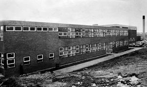 The Wilfred Clarke School on Alumwell Road, Walsall, in May 1971. At the time, it was the largest school contract to be built in the area, and cost £750,000. It opened its doors in September 1971, taking on 1,800 pupils.