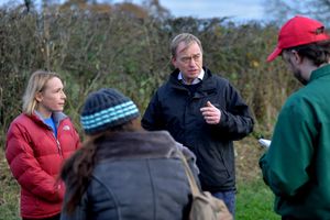 Helen Morgan with Tim Farron on the campaign trail ahead of the North Shropshire by-election