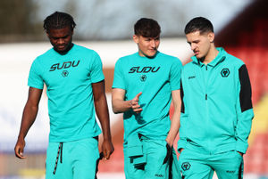Justin Hubner before a PL2 game back in March (Photo by Cameron Smith - WWFC/Wolves via Getty Images)