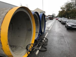 Supporting image for story: Huge concrete cylinders fall from lorry blocking busy Wolverhampton route