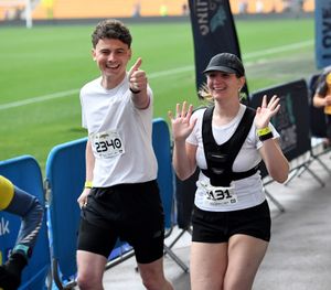 Runners turned out to Molineux for the start of the race