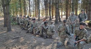 The Telford College students at Altcar Military Training Facility.