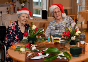 Vera Cull and Jean Patterson enjoying the craft session