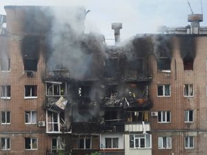 Supporting image for story: Russian drones and missiles target Ukrainian city of Kharkiv