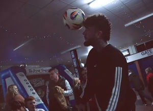 Jay Rosa wows West Brom fans at the Junior Baggies Christmas party.
