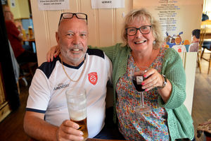 Helen and Terry Wright at The Old Bush Inn, Albrighton 