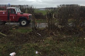 The aircraft also crossed a road. Picture: WMAS