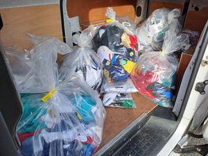 Fake football shirts were seized in Shrewsbury after a national police operation
