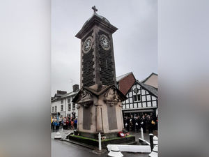 Supporting image for story: People will sit at Rhayader war memorial eating ‘fish and chips’ if posts and chains are removed, councillor fears
