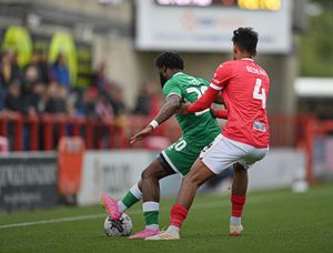Action from Morecambe v Walsall (Owen Russell)