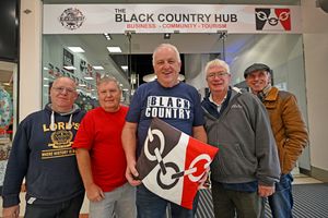 Paul Essom, Rob Brooks, Dave Brownhill, Keith Horsfall and Billy Spakemon help to mark the opening of the hub