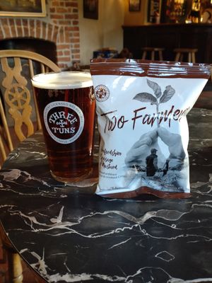 It was a pint from the Three Tuns range and some meaty crisps in Bishop's Castle. Photo: Paul Heaton