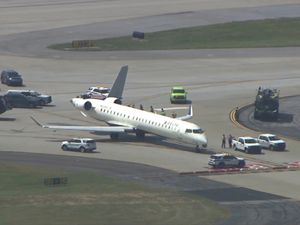 Supporting image for story: ‘That was terrifying’: Plane’s tail knocked over in collision on Atlanta taxiway