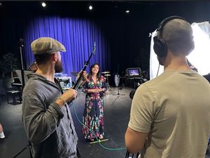 Supporting image for story: Ex-Eastenders star Nina Wadia seen filming video for Oswestry company

