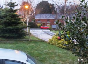 Some of the snow which fell in north Shropshire today. Picture: CeCe
