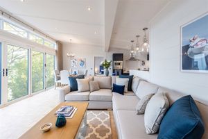 Inside The Hampton lodge at Bryn Tanat Hall.