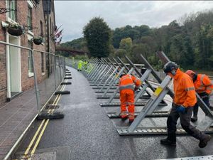 Supporting image for story: Flood barriers to go up in Ironbridge as river levels remain high