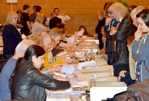 Counting at the Crystal Leisure Centre in Stourbridge