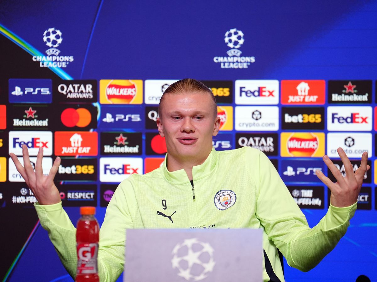 Manchester City striker Erling Haaland insists he is not thinking about records