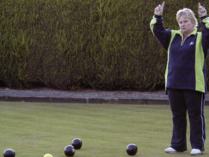 Supporting image for story: Shropshire's Tracy Ryan and Angela Gaut make bowls history
